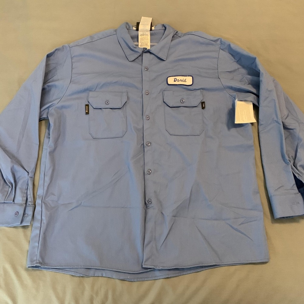 Steelguard Essentials FR Shirt Mens 3XLR Blue Flame Resistant Workwear‎